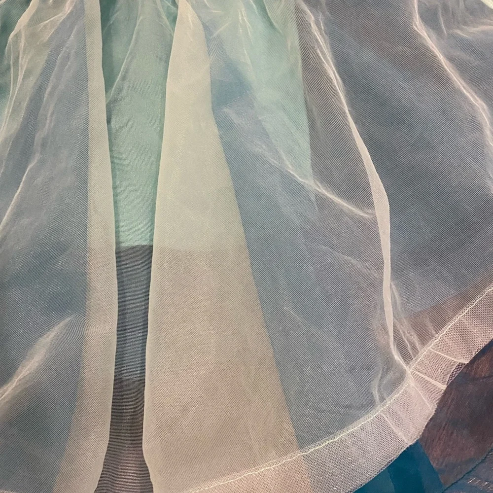 WEISSMAN Sage GREEN Recital DANCE Competition DRESS Child Medium Floral Tulle